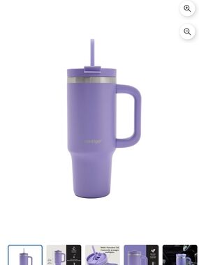 Contigo Purple Travel Tumbler with Handle and Straw